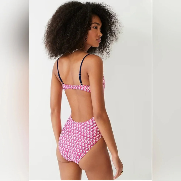 J. Crew Twist-front Keyhole One-piece Swimsuit NWT - Picture 3 of 6
